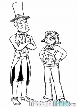 Abraham Lincoln & Amelia Earhart Character Designs : Freelance ...
