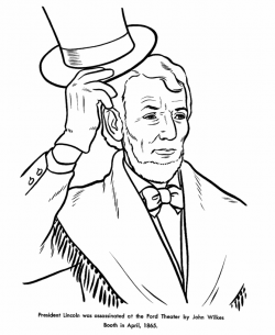 Abraham Lincoln Top Hat Coloring Page - growerland.info