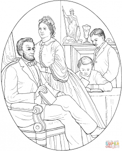 Abraham and Mary Todd Lincoln coloring page | Free Printable ...