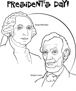 Presidents Day Coloring Pages : George Washington and Abraham ...