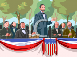 Clipart Picture of President Lincoln Campaigning