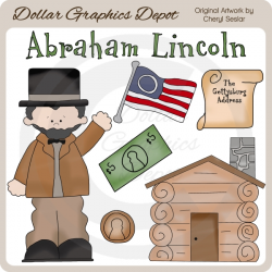 Abraham Lincoln - Clip Art - $1.00 : Dollar Graphics Depot, Quality ...