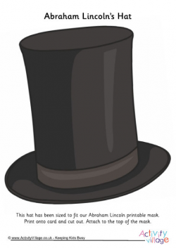 abraham lincoln top hat coloring page top hat outline clipart ...