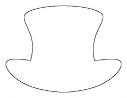 abraham lincoln top hat coloring page top hat outline clipart ...