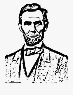 President Clipart Black And White - Abraham Lincoln Line Art ...