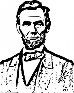 Abraham Lincoln Outline 16th President of the United States Clipart ...