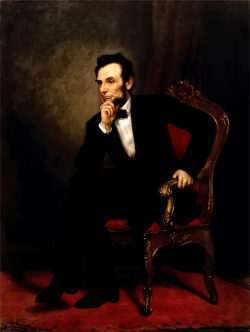 Clipart - Abraham Lincoln Oil Painting 1869 Restored