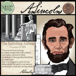 President Abraham Lincoln Clip Art {Messare Clips and Design}