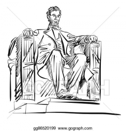 Vector Clipart - Abraham lincoln freehand sketch. Vector ...