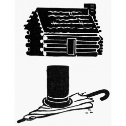 Symbols Abe Lincoln Ntop Hat And Umbrella And A Log Cabin Symbols ...