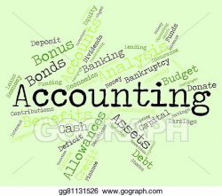 Stock Illustration - Accounting words indicates balancing the books ...