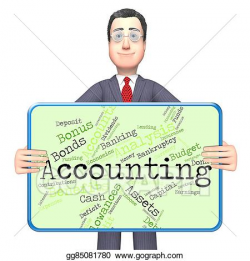 Stock Illustration - Accounting words indicates balancing the books ...