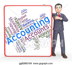 Stock Illustration - Accounting words represents balancing the books ...