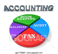 Stock Illustrations - Accounting chart shows balancing the ...