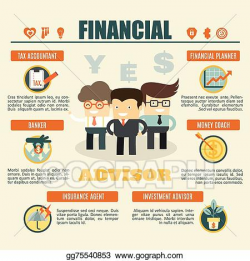 Clip Art Vector - Financial advisor infographics. Stock EPS ...