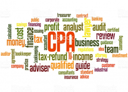 CPA – Certified Public Accountant, word cloud concept on white ...