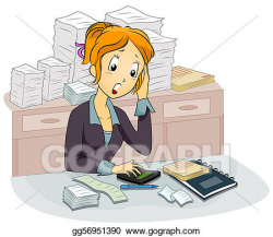 Stock Illustration - Female accountant. Clipart Illustrations ...