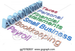 Stock Illustration - Accounting tax payroll services words. Clipart ...