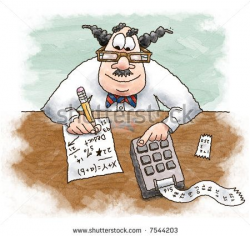 Accounting Clip Art | Cartoon illustration on an accountant working ...