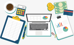 Financial Accounting Desk, Vector Png, Desk, Finance PNG and Vector ...