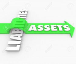Assets Arrow Over Liabilities Increasing Wealth Accounting Value ...