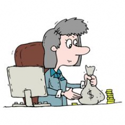iCLIPART - Royalty Free Clipart Image of a Female Accounting ...