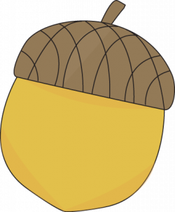 Yellow Acorn Clip Art - Yellow Acorn Image