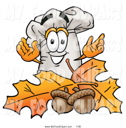 Food Clip Art of a Grinning Chefs Hat Mascot Cartoon Character with ...