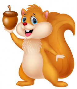 Cute Squirrel with Acorn PNG Cartoon Clipart | hadas | Pinterest ...