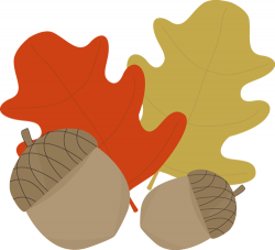 Acorn and Leaves Clip Art - Acorn and Leaves Image