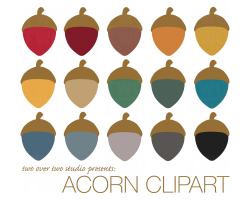 Acorn Clipart, Fall Clip Art, Autumn, Instant Download in Fall ...