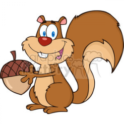 Royalty-Free 6728 Royalty Free Clip Art Cute Squirrel Cartoon Mascot ...