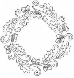 Wreath of oak leaves and acorns | Patterns | Pinterest | Oak leaves ...