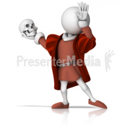 Stick Figure Dramatic Acting with Skull - Presentation Clipart ...