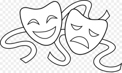 Mask Theatre Drawing Drama Clip art - Acting Sign Cliparts png ...