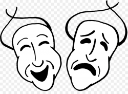 Tragedy Mask Comedy Drama Clip art - Comedy And Tragedy Masks png ...