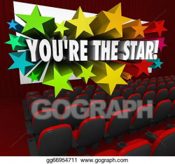 Stock Illustration - You're the star movie theatre screen film ...