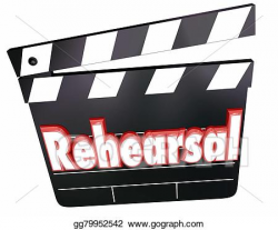 Clipart - Rehearsal movie film clapper board acting practice. Stock ...