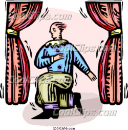 Man acting on stage Clip Art