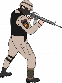 Clipart - Soldier in action