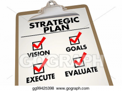 Stock Illustration - Strategic plan clipboard checklist ...