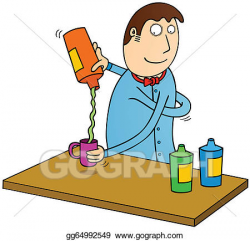Vector Art - Bartender in action. Clipart Drawing gg64992549 - GoGraph