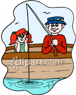 Fishing clipart action - Pencil and in color fishing clipart action