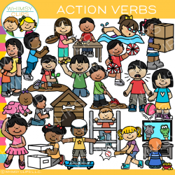 Action Verbs Clip Art , Images & Illustrations | Whimsy Clips