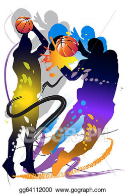 Drawing - Man action basketball. Clipart Drawing gg64112000 - GoGraph