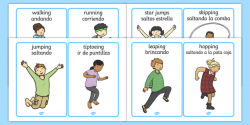 PE Physical Action Word and Picture Cards - PE Physical Action