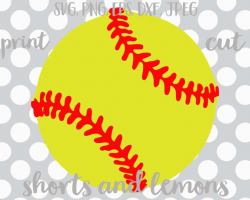 Softball Shorts and Lemons NOUNS Vector Softball SVG
