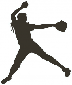 Girl softball pitcher clipart - ClipartFest | Silhouette | Pinterest ...
