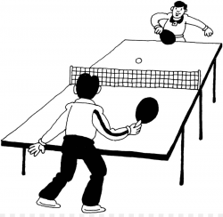 Play Table Tennis Ping Pong Paddles & Sets Coloring book Clip art ...
