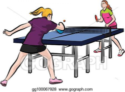 Vector Illustration - Women's table tennis. EPS Clipart gg100067928 ...